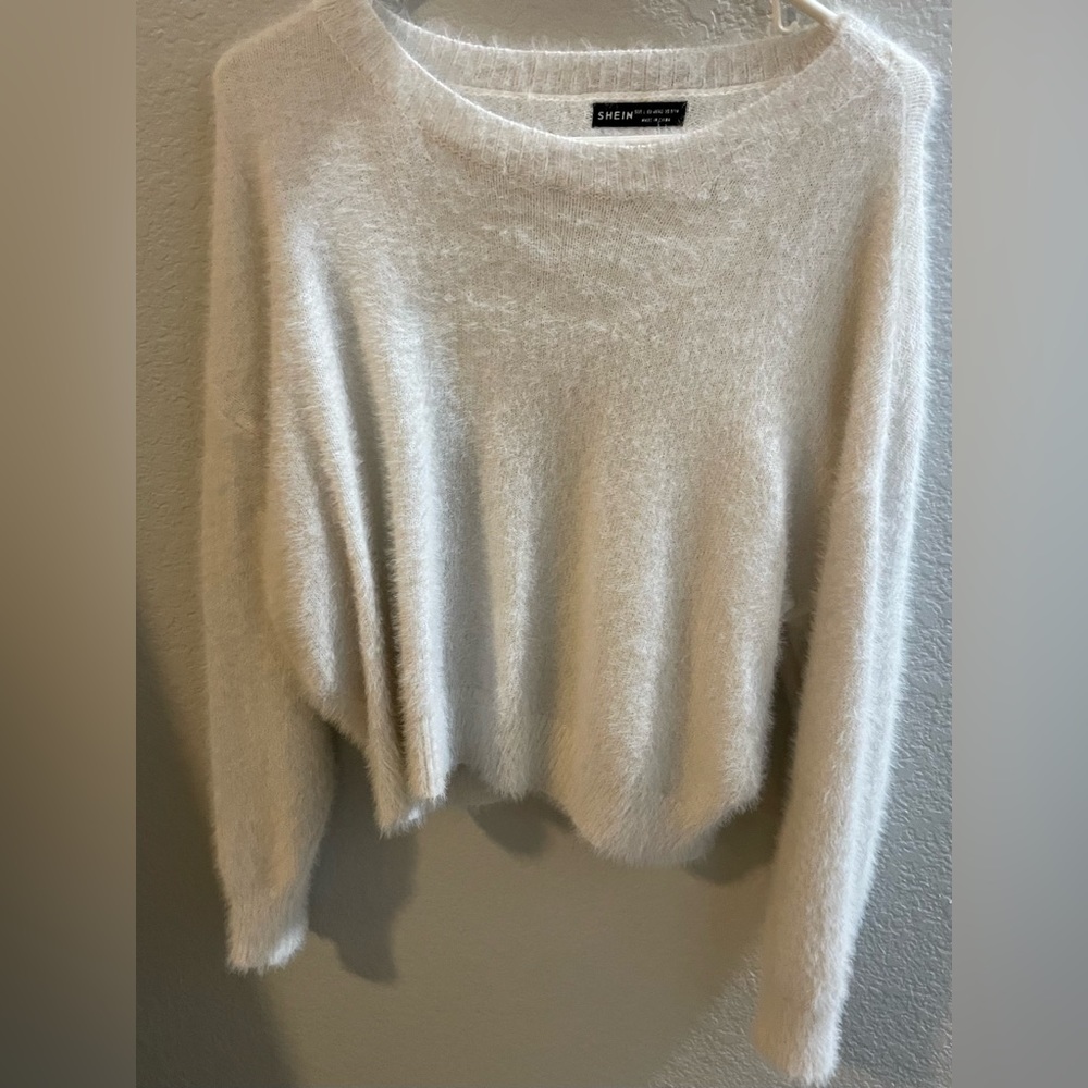 Fuzzy White Long Sleeve